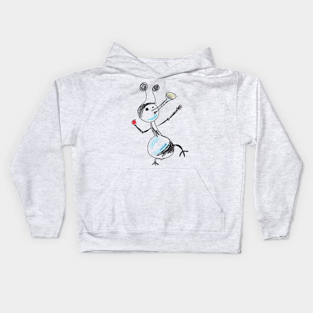 Shot Put Mascot Kids Hoodie by Nikokosmos